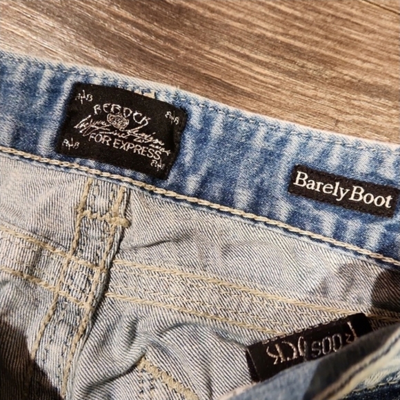 ❤️ REROCK FOR EXPRESS Y2K BARELY BOOT BOOTCUT JEANS, 00S (24 SHORT) - Picture 5 of 9